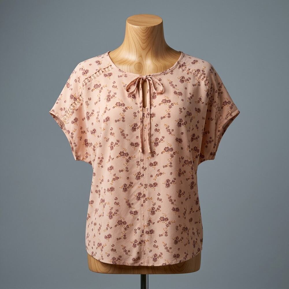 Como Vintage Boho Blouse Floral Peasant Light XXL Lightweight